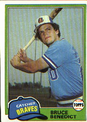 1981 Topps Baseball Cards      108     Bruce Benedict